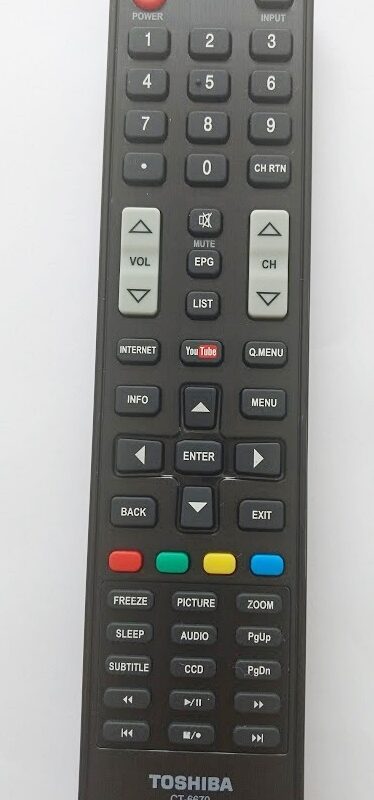 Cod. 10262 Controle Remoto de TV Semp Toschiba
