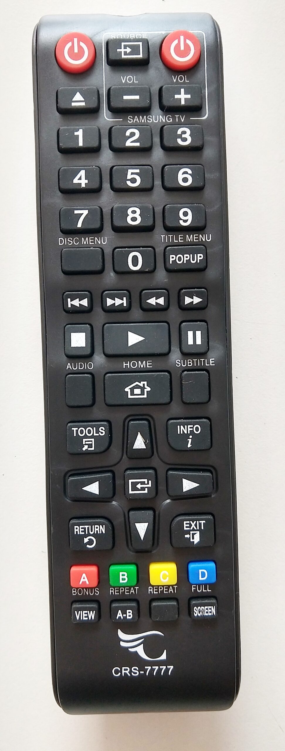 Cod. 10559 Controle Remoto DVD Home Samsung CRS-7777