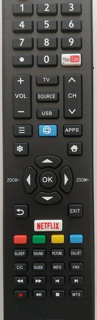 Cód. 12073 Controle Remoto de TV Semp Toschiba