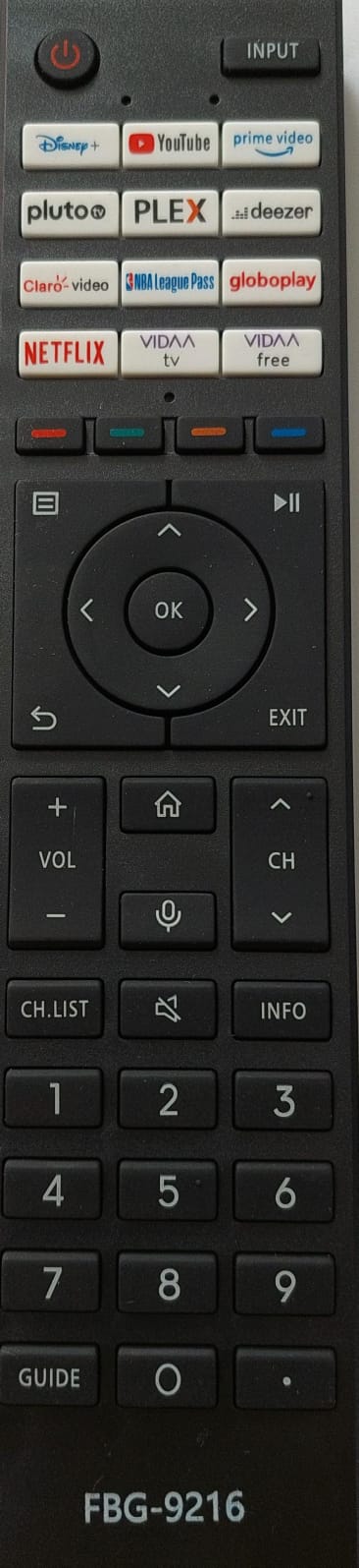 Cod.14485 Controle Remoto TV Multilaser Mod TL042 TL045 TL046 TL057M TL058M TL060M TL062M - FBG-9207