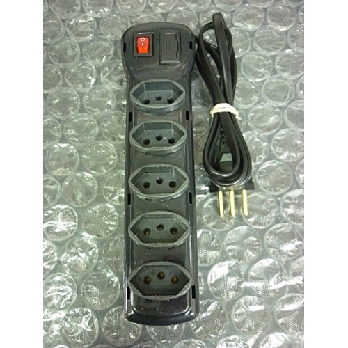 Cod. 1858  Filtro Linha com 5 Tomadas Trip Tam.1,20m  10A 2200 w marca Plugluz