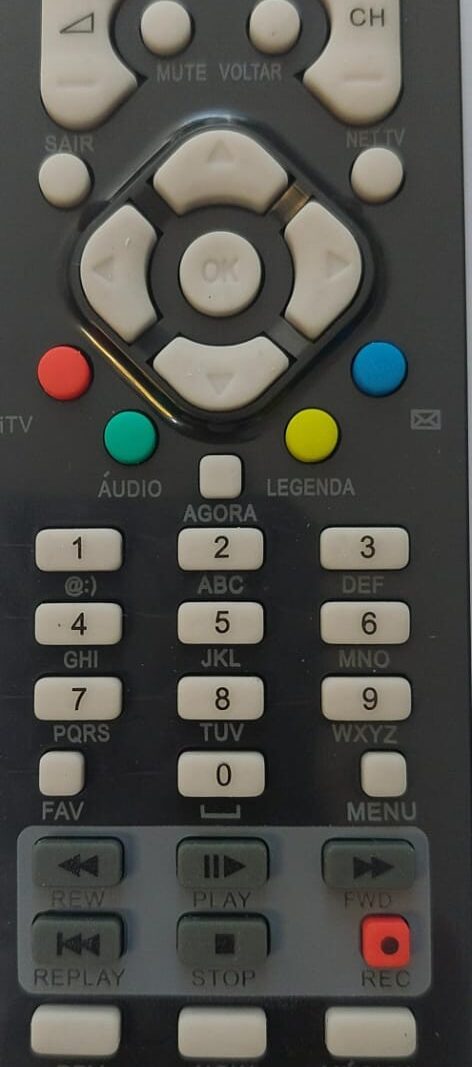 Cod. 2475 Controle Remoto Receptor NET DIGITAL  CLARO  NET FBG- 9219  LE-7210.