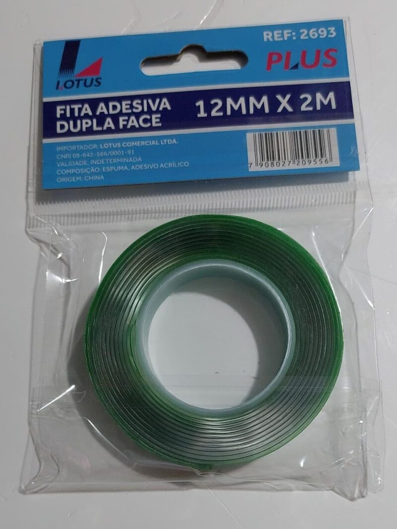 Cod.3129 Fita Dupla Face 2mt X12mm Verde