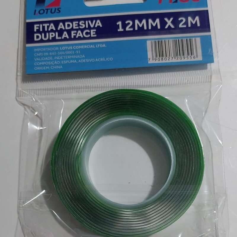 Cod.3129 Fita Dupla Face 2mt X12mm Verde