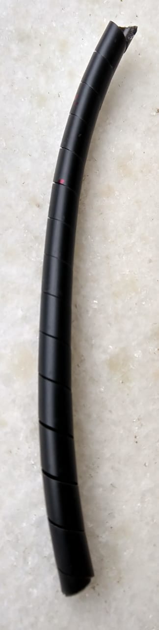 Cod.3768 Organizador Espiral De Fios - 14 (6mm) C 1m preto.