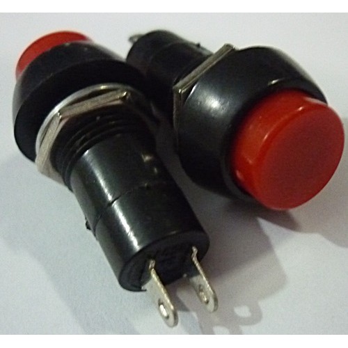 Cod.3795 Chave push botão PBS 11A com trava vermelho 3A  250V.
