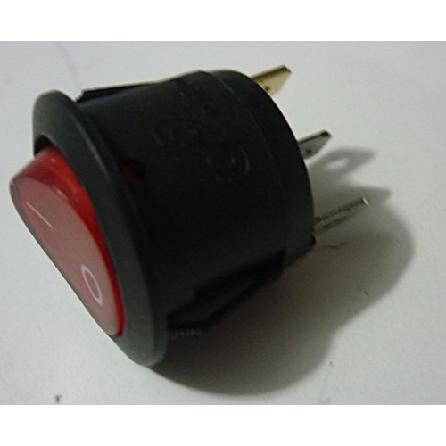 Cod.3903 Chave power Onoff- Led vermelho 3 polos  6A  250V