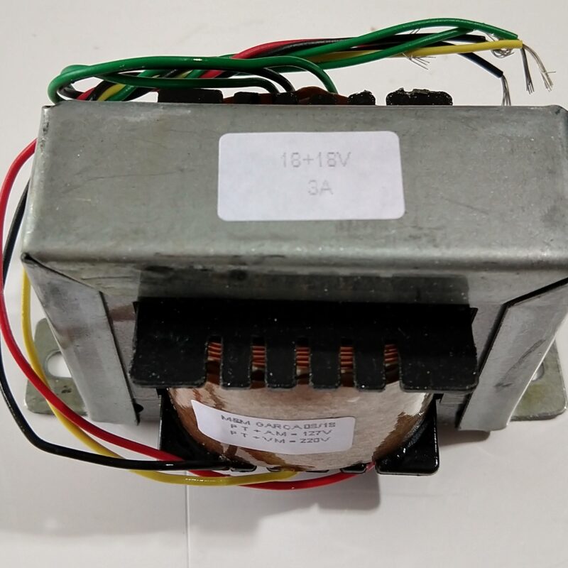 Cod. 5074 Transformador 18+18v 3 amp 110  220V AC- Marca MS.