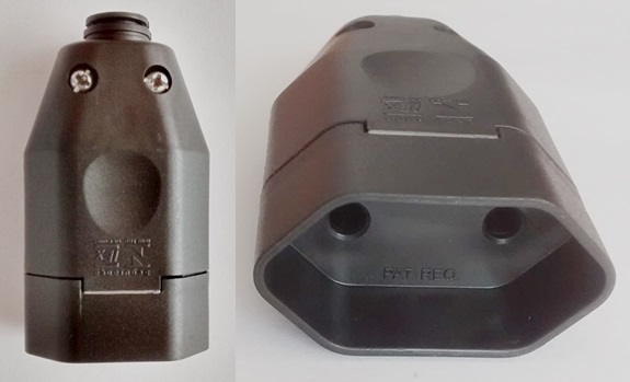 Cod. 5300 Plug Femea prolongador preta - Marca Mecatool