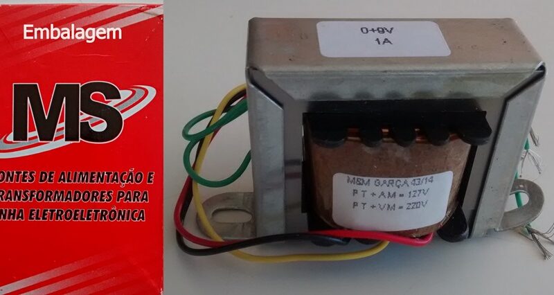 Cod. 5453 Transformador Força   0+9V 1AP 110  220V AC - Marca MS.