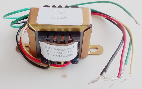 Cod. 6376 Transformador Força   3+3 200AMP 110  220V AC - Marca MS.