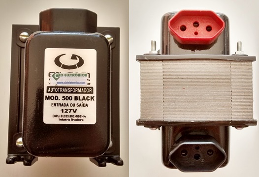 Cod. 7155 Auto Transformador Entrada Bivolt  saida 127V por 500VA ( 2X0,75)