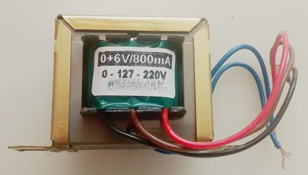 Cod. 8867 Transformador Força   0+6V 800mA 110  220V AC - Marca Gilson