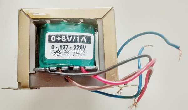 Cod. 8894 Transformador Força   0+6V 1Amp 110  220V AC - Marca Gilson