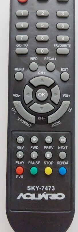 Cod. 9296 Receptor Digital Aquario LE7501  SKY-7473 Mod.Dtv-5000  8000.