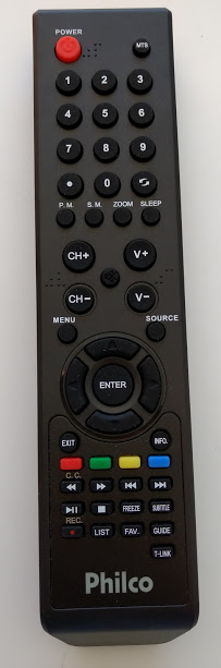 Cod.9636 Controle de TV Philco