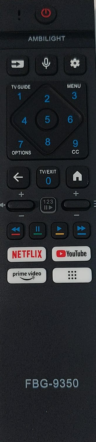 Cod. Controle Remoto TV Smar Ambilight Philips FBG- 9350