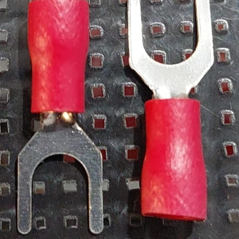 Cod.10422  Terminal  Garfo Ensolado Vermelho 5.3mm