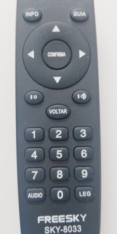 Cod.10673 Controle remoto Receptor Freesky Tv 4k Ultra Hd-  Sky-8033.