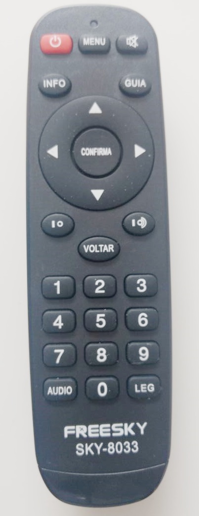 Cod.10673 Controle remoto Receptor Freesky Tv 4k Ultra Hd- Sky-8033.