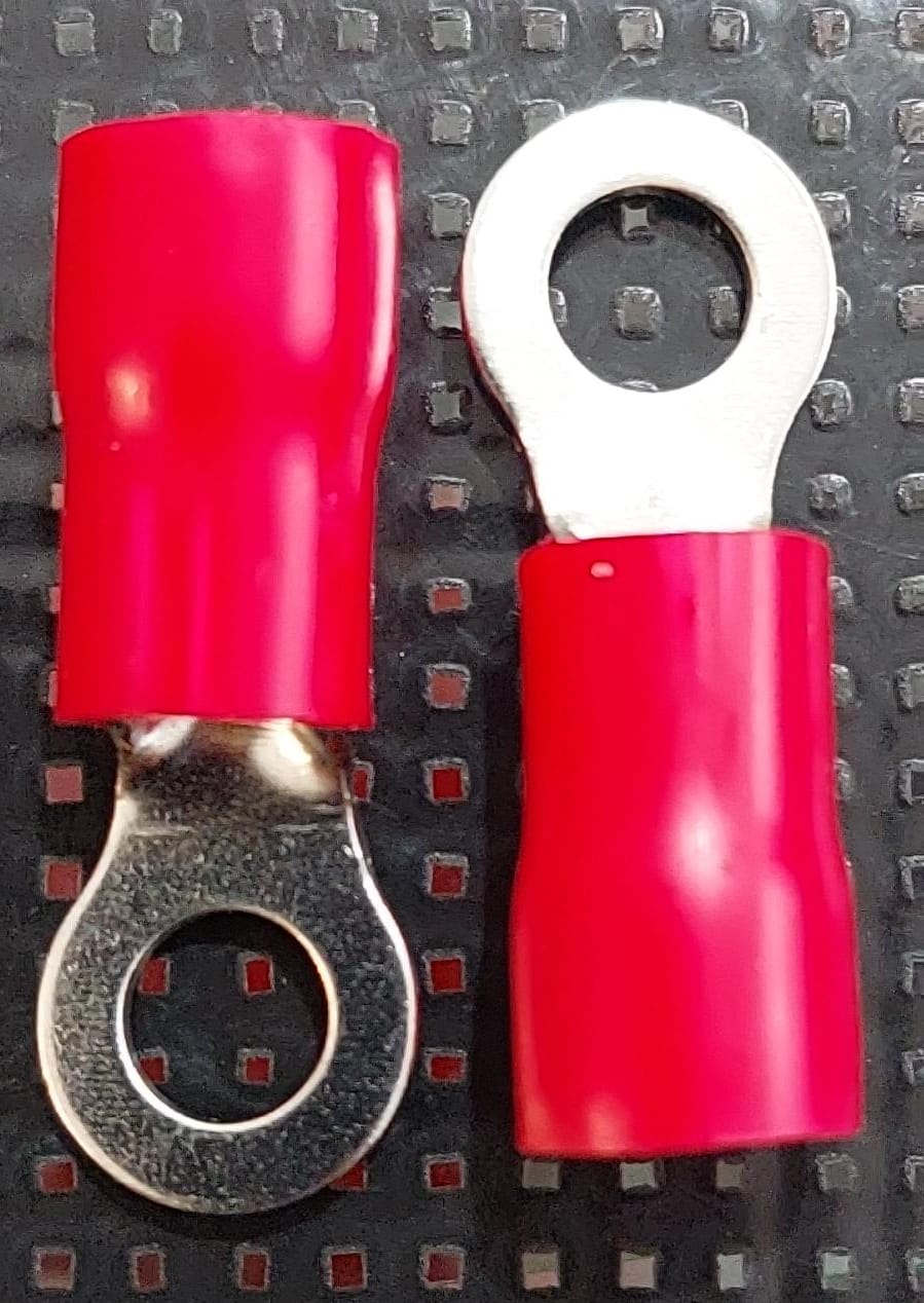 Cod.12873 Terminal Argola Olhal Pré-isolado 10mm furo 6,5mm