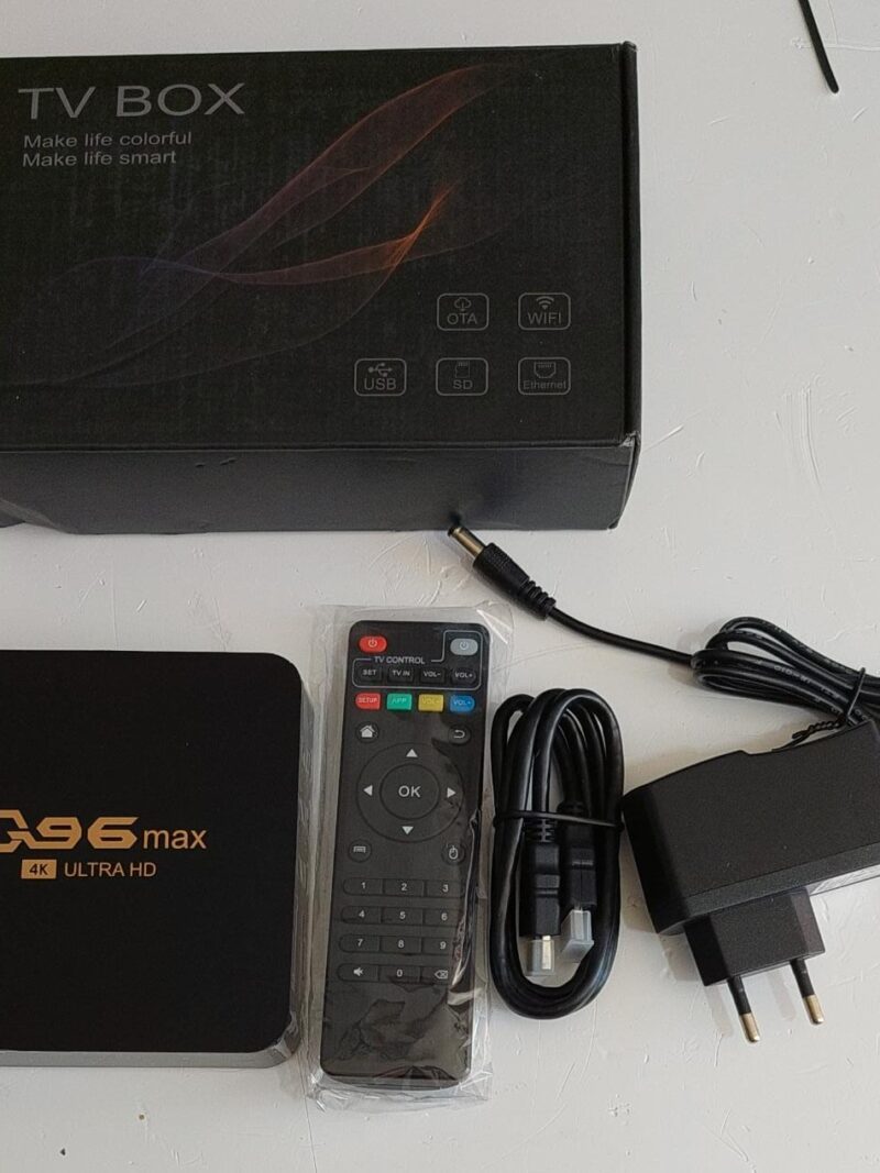 Cod.13193 TV Box com dual Wifi Androide 10.0-4K HD - Q96 MAX -2,4, 5G.3