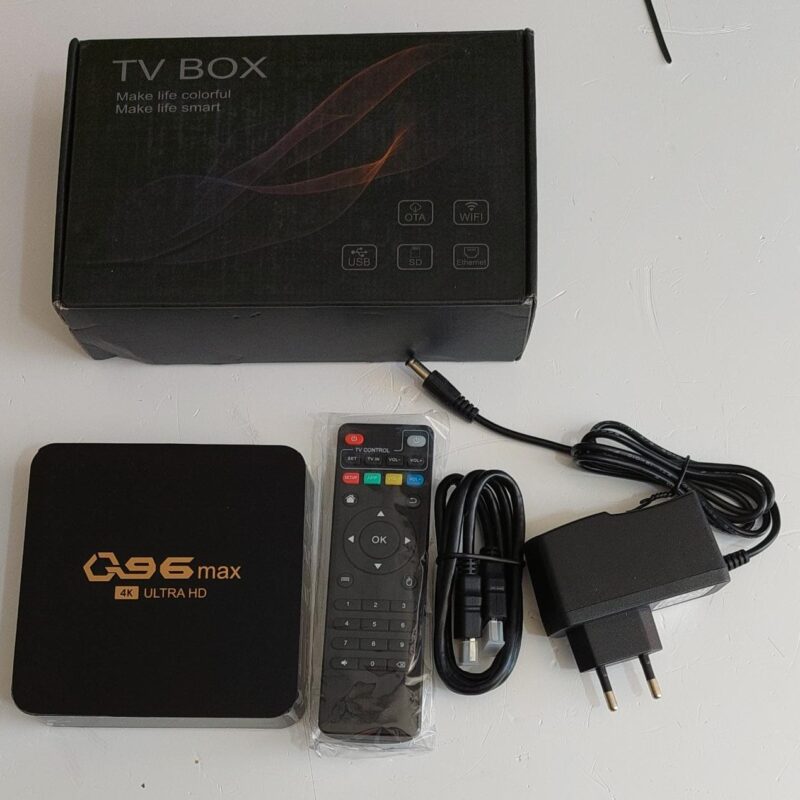 Cod.13193 TV Box com dual Wifi Androide 10.0-4K HD - Q96 MAX -2,4, 5G.3