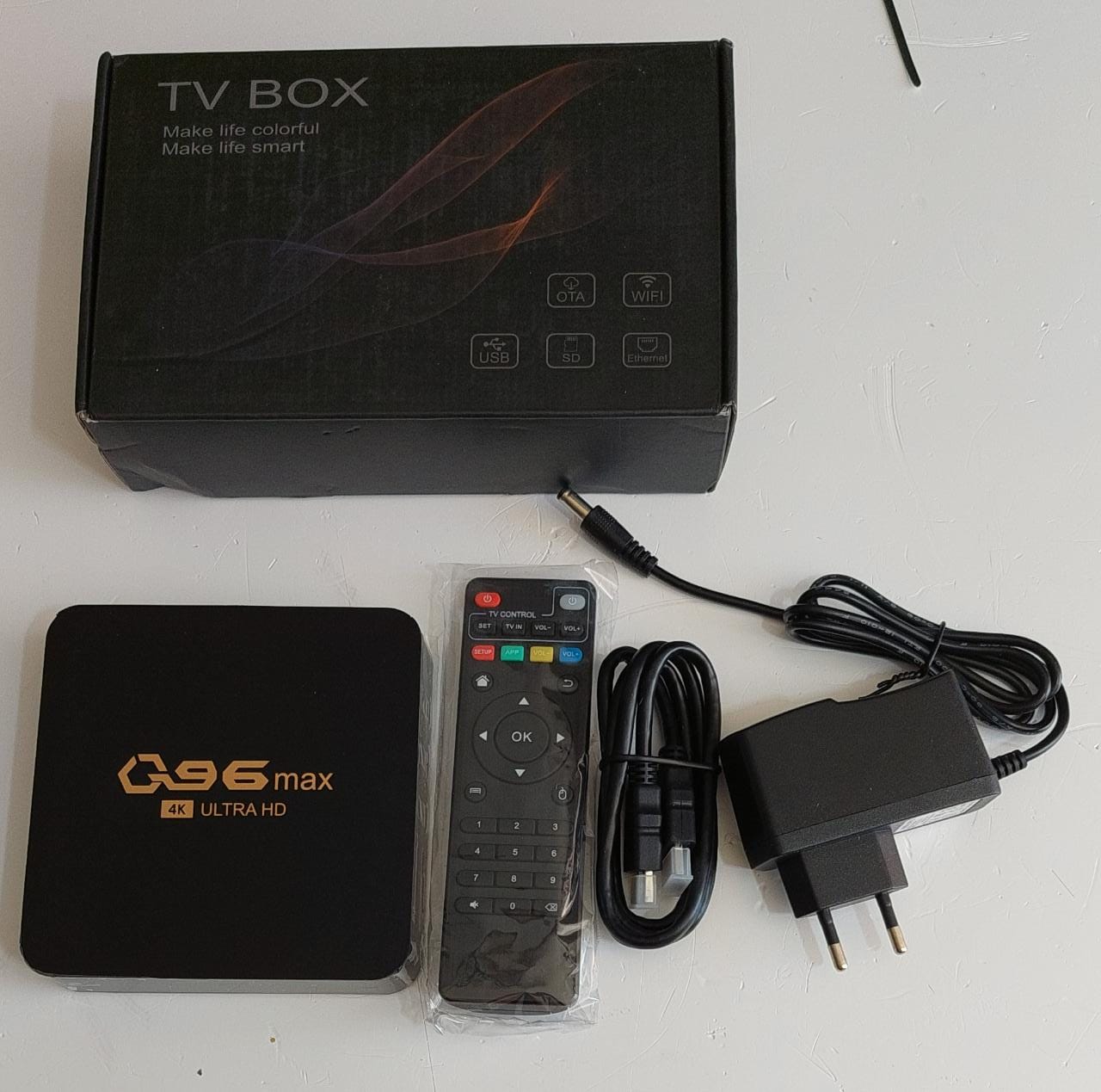 Cod.13193 TV Box com dual Wifi Androide 10.0-4K HD - Q96 MAX -2,4, 5G.3