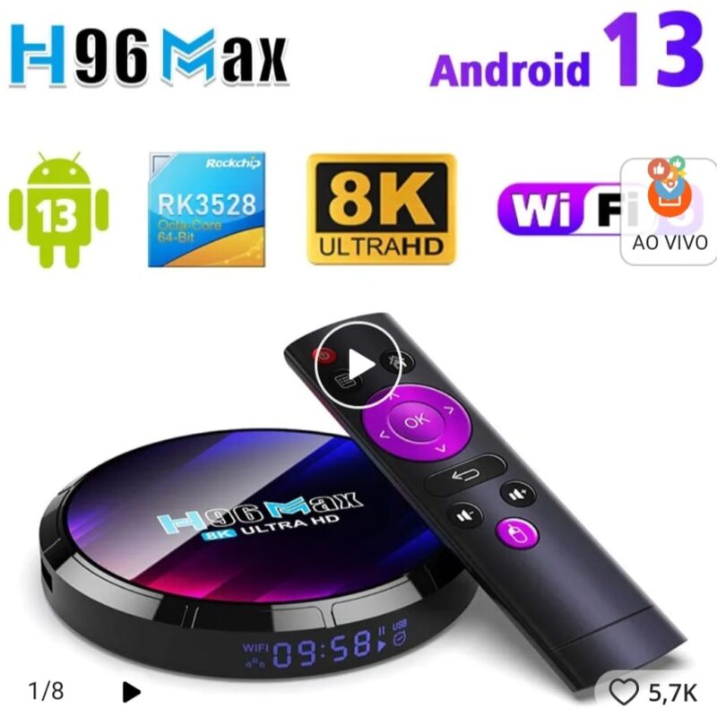 Cod.13293 Receptor Digital TV Box -H96 MAX 16gb  2g ddr3   rk3528-01