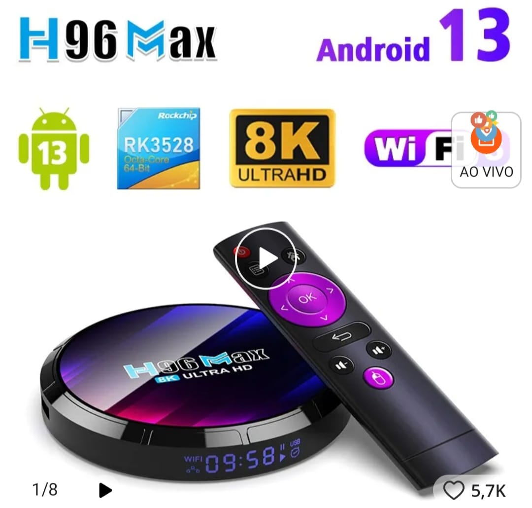 Cod.13293 TV Box -H96 MAX 16gb 2g ddr3 rk3528-02