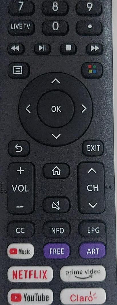 Cod.14493 Controle Remoto Hisense Mod. 50A6H, 55U7G, 65U7G e 75U6 -FBG-9217