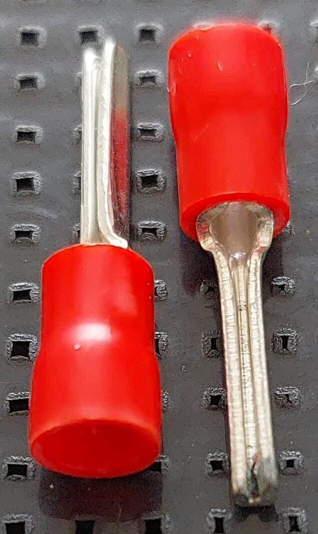 Cod.14623 Terminal Pino Longo Agulha Isolado Vermelho 1,5m