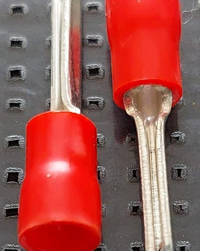 Cod.14623 Terminal Pino Longo Agulha Isolado Vermelho 1,5m