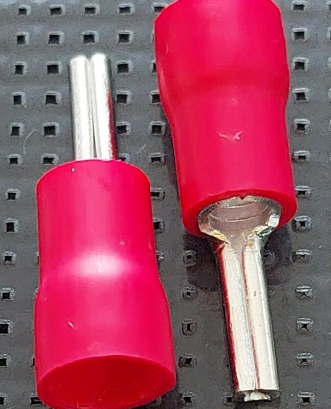Cod.14624 Terminal Pino Longo Agulha Isolado Vermelho 10m