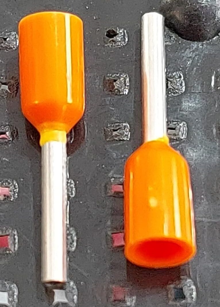 Cod.14626 Terminal Eletrico Ilhos Para Cabos 0,5mm - Laranja - PÇ