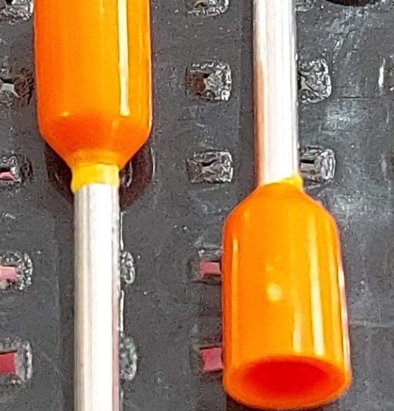 Cod.14626 Terminal Eletrico Ilhos Para Cabos 0,5mm - Laranja - PÇ