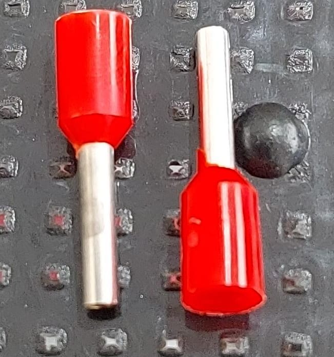Cod.14628 Terminal Eletrico Ilhos Para Cabos 0,8mm - Vermelho - PÇ