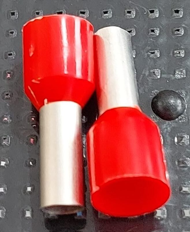 Cod.14633 Terminal Eletrico Ilhos Para Cabos 0,15mm - Vermelho