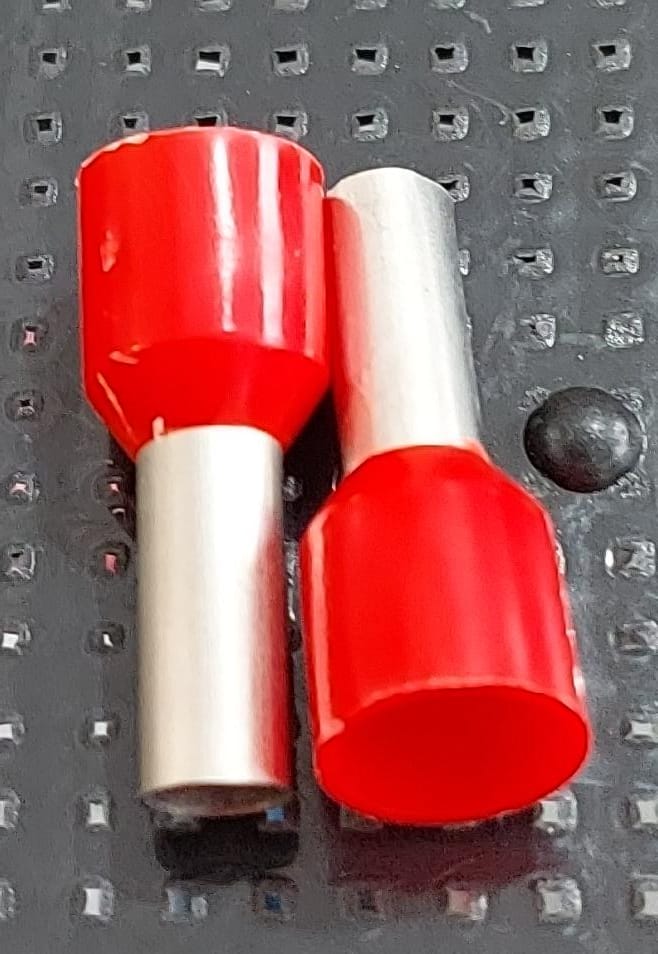 Cod.14633 Terminal Eletrico Ilhos Para Cabos 0,15mm - Vermelho