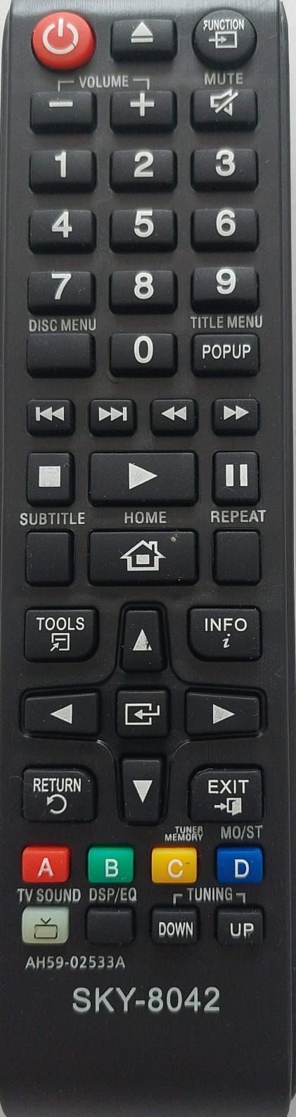 Cod.5390 Controle Remoto DVD Home Theater Samsung C Blu-ray - Ah59-02533a - SKY-8042.