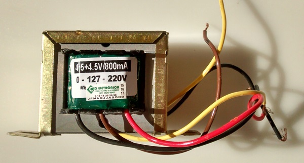 Cod.7105 Transformador Força   4,5+4,5V 800mA 110  220V AC - Marca Gilson