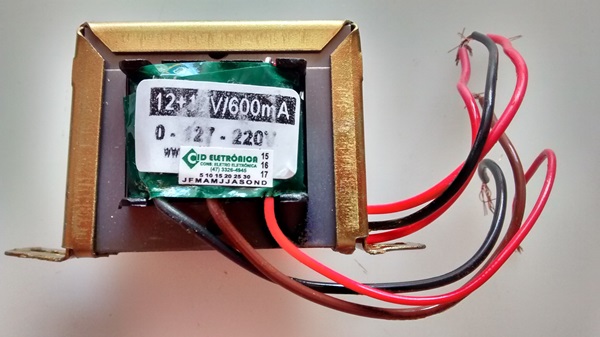 Cod.7131 Transformador 12+12V 600mA 110  220V AC - Marca Gilson