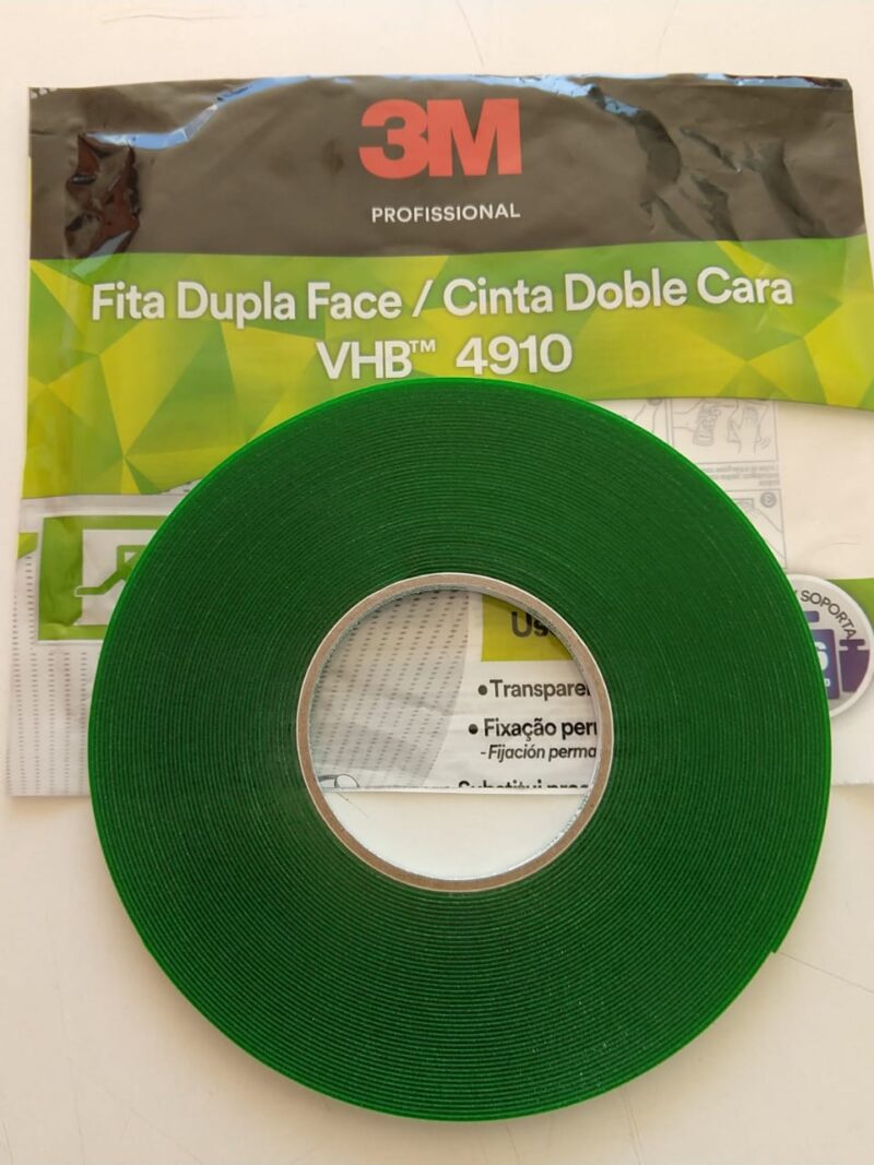 cod.11043 Fita Dupla Face VHB 4910 9,5 MM X 20 MT90CM. MAR 3M.