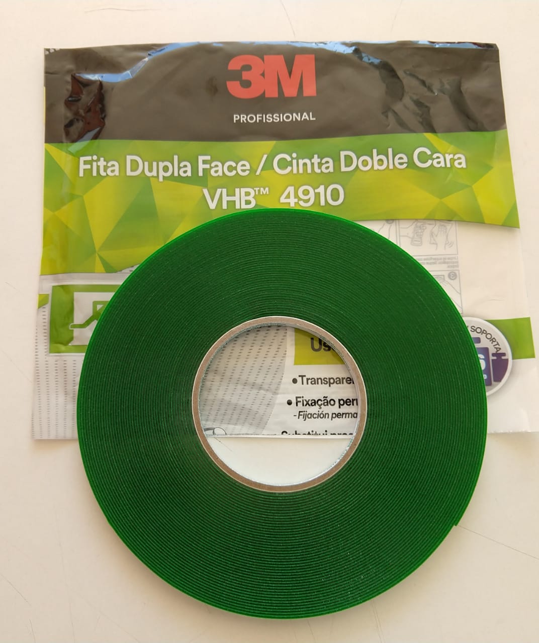 cod.11043 Fita Dupla Face VHB 4910 9,5 MM X 20 MT90CM. MAR 3M.