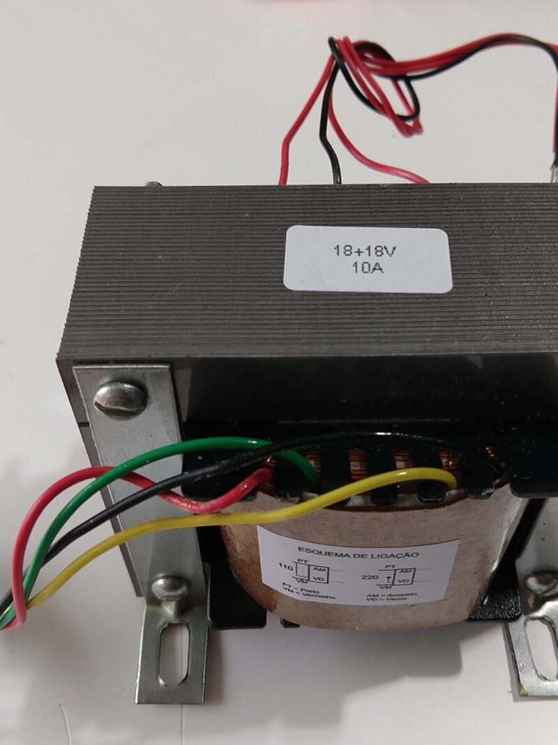 cod.2735 Transformador 18+18v 10 amp 110  220V AC- Marca MS.